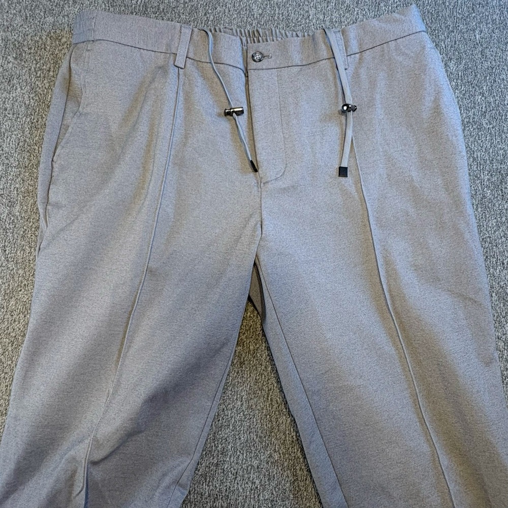 Daniel Hechter‎ XTech Mens L (33-37) Gray Stretch Casual Front Seam Pants